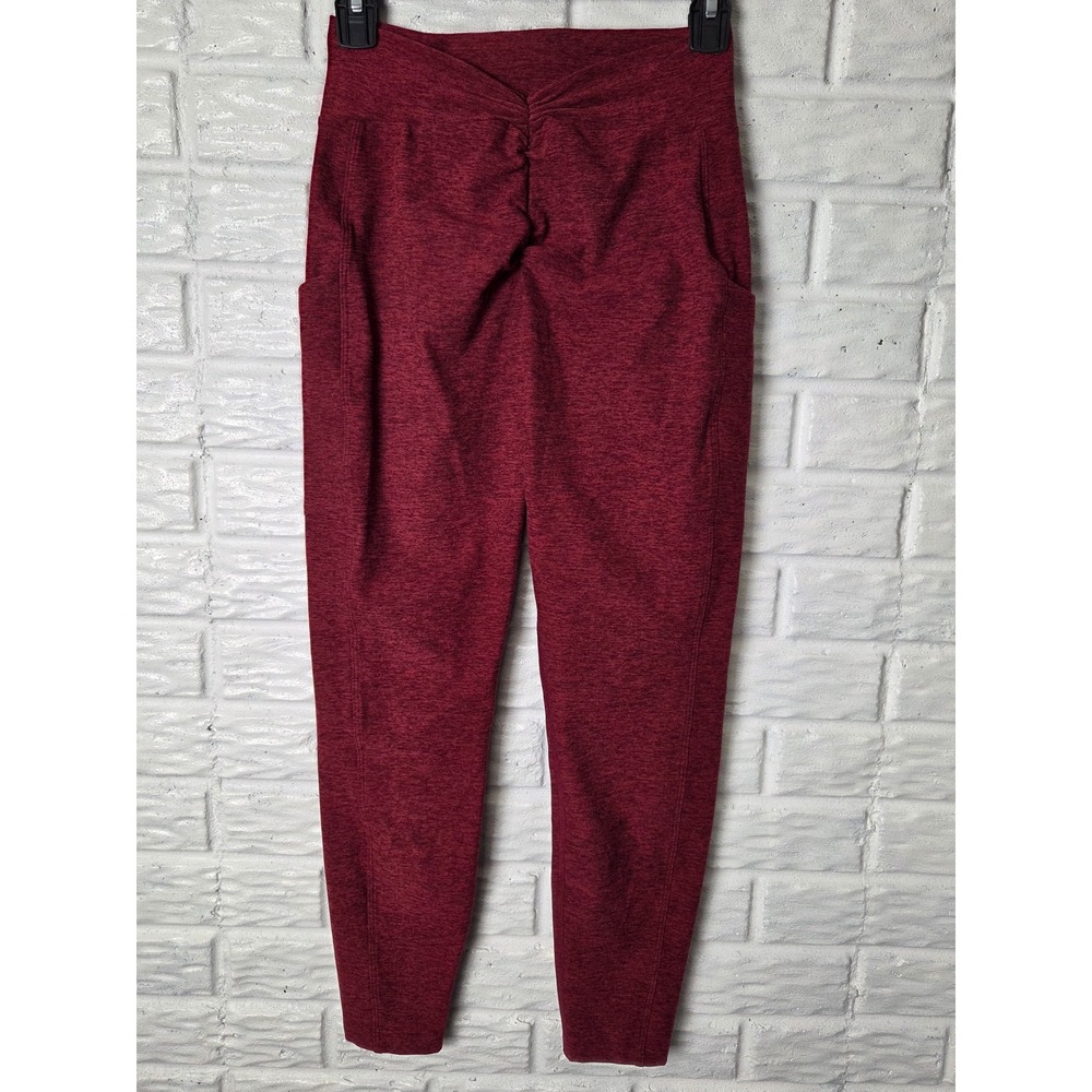 NWT Bombshell Sportswear leggings Women's size XL Red Scrunch 26" inseam Ruched - Picture 4 of 10